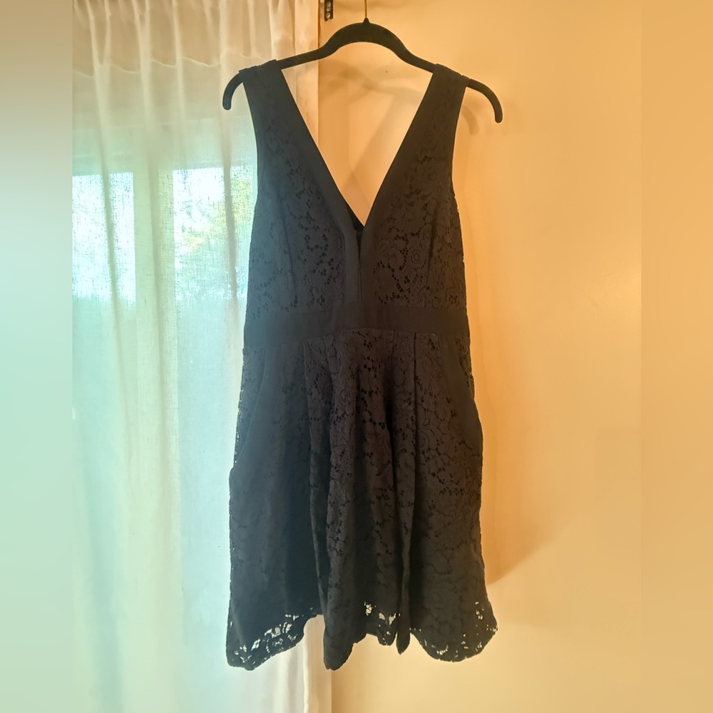 Free People Black Lace Mini Dress